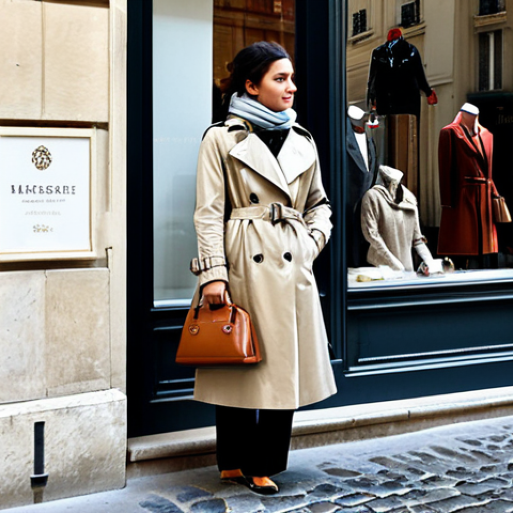 프랑스에서 쇼핑할 때 환급받는 방법 - Parisian Shopping Scene**

"A stylish woman, fully clothed in a chic, modest Parisian outfit (e.g., ...