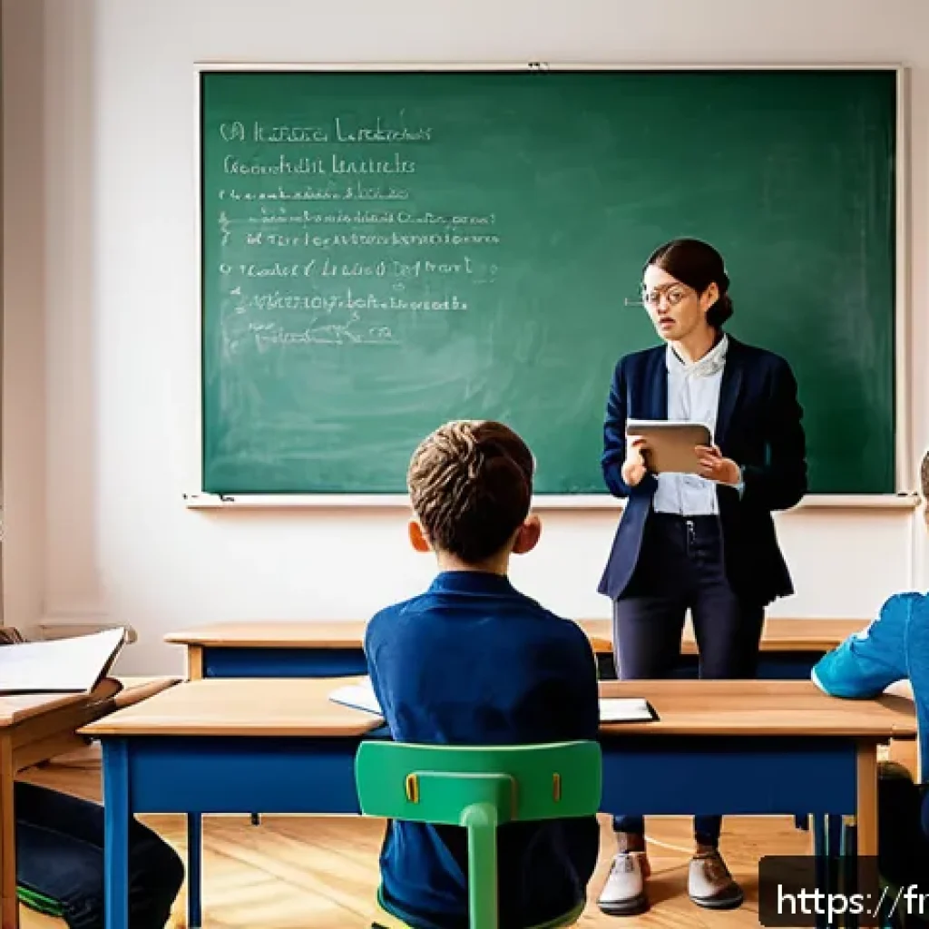 프랑스의 교육 제도 및 학교 생활 - A modern French classroom scene blending tradition and innovation: a diverse group of students atten...